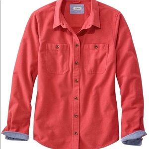 L.L. Bean Heritage Chamois Button Down Medium Red